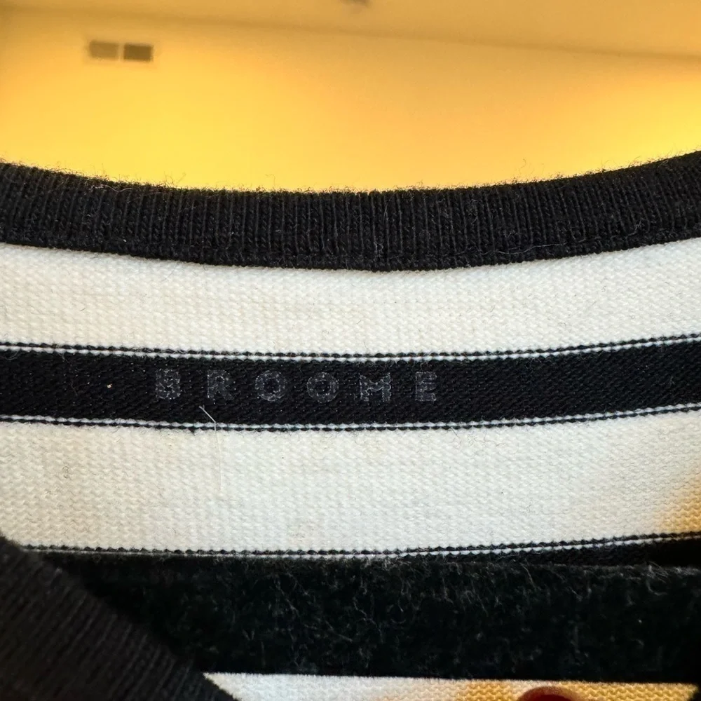 Brooke Street by Kate Spade Striped Flutter Tassel Shirt